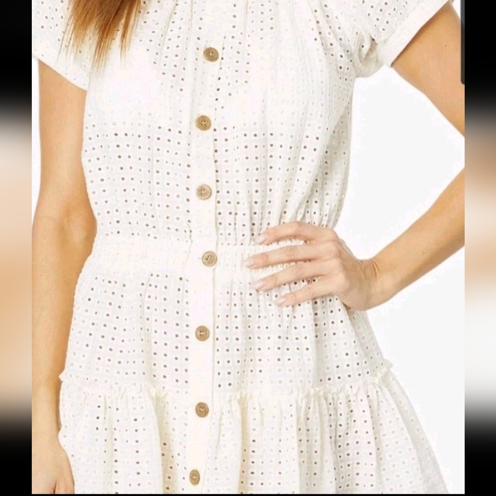 Eberjey White Eyelet cover up